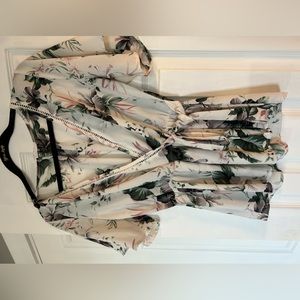 Floral Wrap Blouse